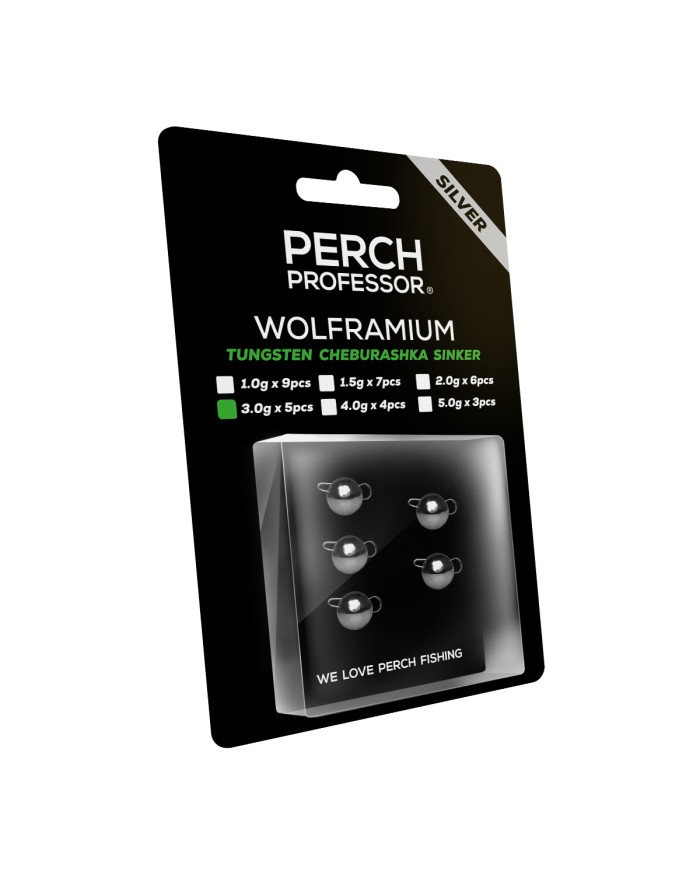 Perch Professor Wolframium czeburaszka wolframowa srebrna 3g - 5szt