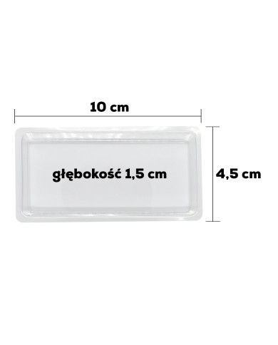 Wkładka do opakowań przynęt gumowych blister tacka 10x4,5x1,5cm, 1szt