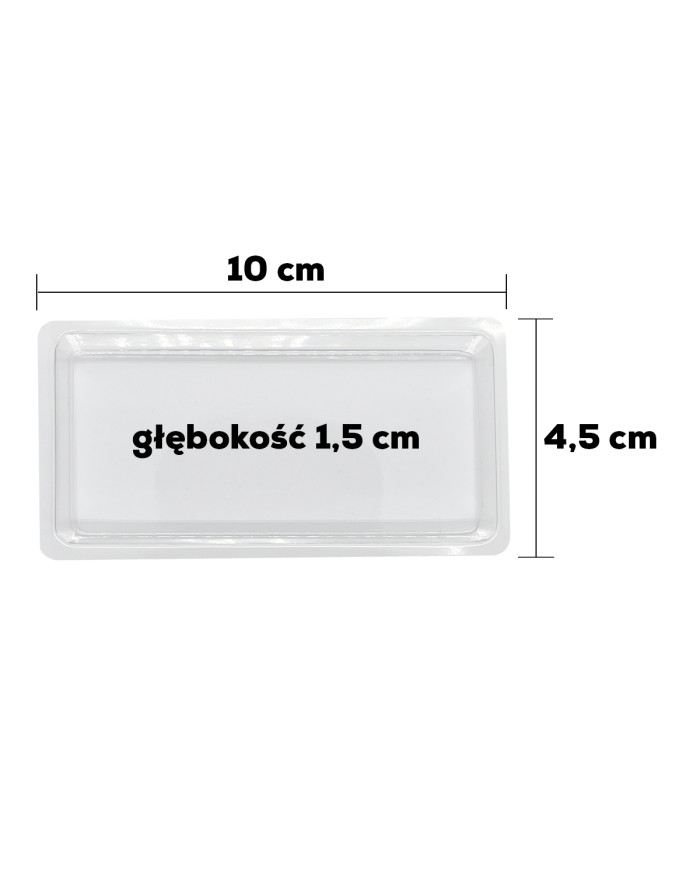 Wkładka do opakowań przynęt gumowych blister tacka 10x4,5x1,5cm, 1szt