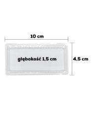 Wkładka do opakowań przynęt gumowych blister tacka 10x4,5x1,5cm, 1szt
