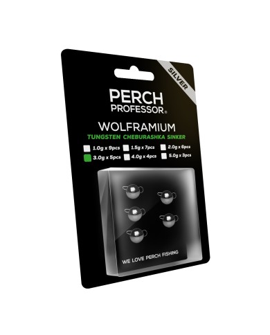 Perch Professor Wolframium czeburaszka wolframowa srebrna 3g - 5szt