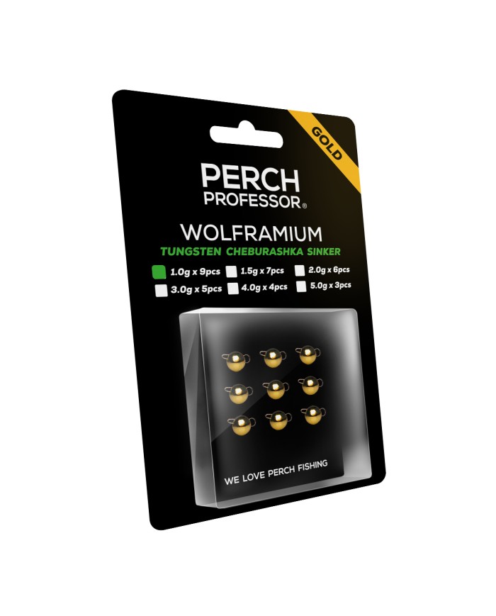 Perch Professor Wolframium czeburaszka wolframowa złota 1g - 9szt