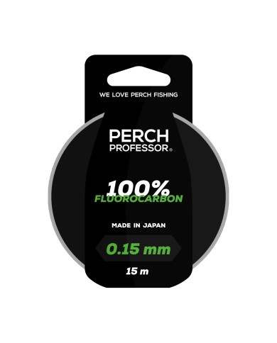 Perch Professor 100% Fluorocarbon 0,15mm, 3,3 lb/1,5 kg - 15m